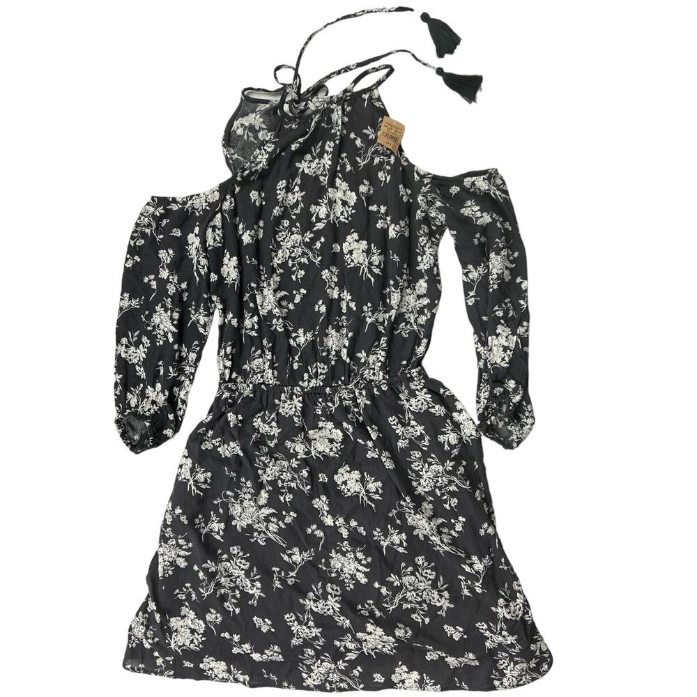 NWT American Eagle Outfitters Sun dress Womans Sz S Gary Floral Keyhole Tassel - Picture 3 of 11